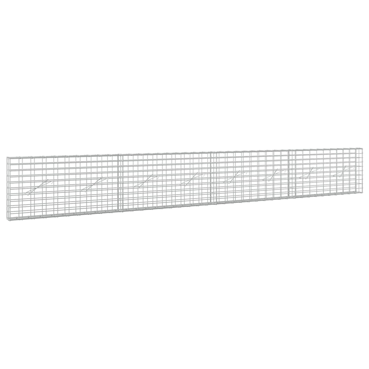 vidaXL Gabion z drutem 5 mm i siatką 5x10 cm 400x10x50 cm