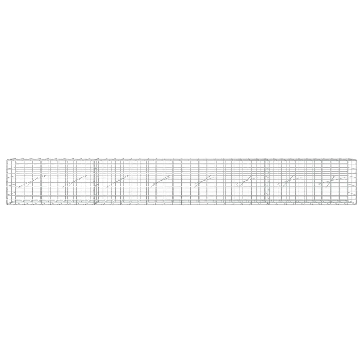 vidaXL Gabion z drutem 5 mm i siatką 5x10 cm 400x10x50 cm