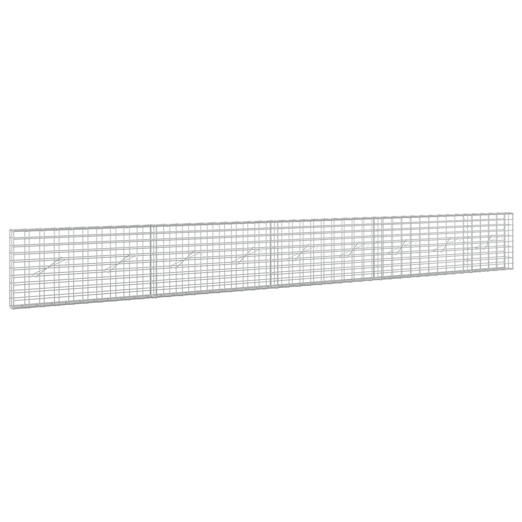 vidaXL Gabion z drutem 5 mm i siatką 5x10 cm 450x10x50 cm
