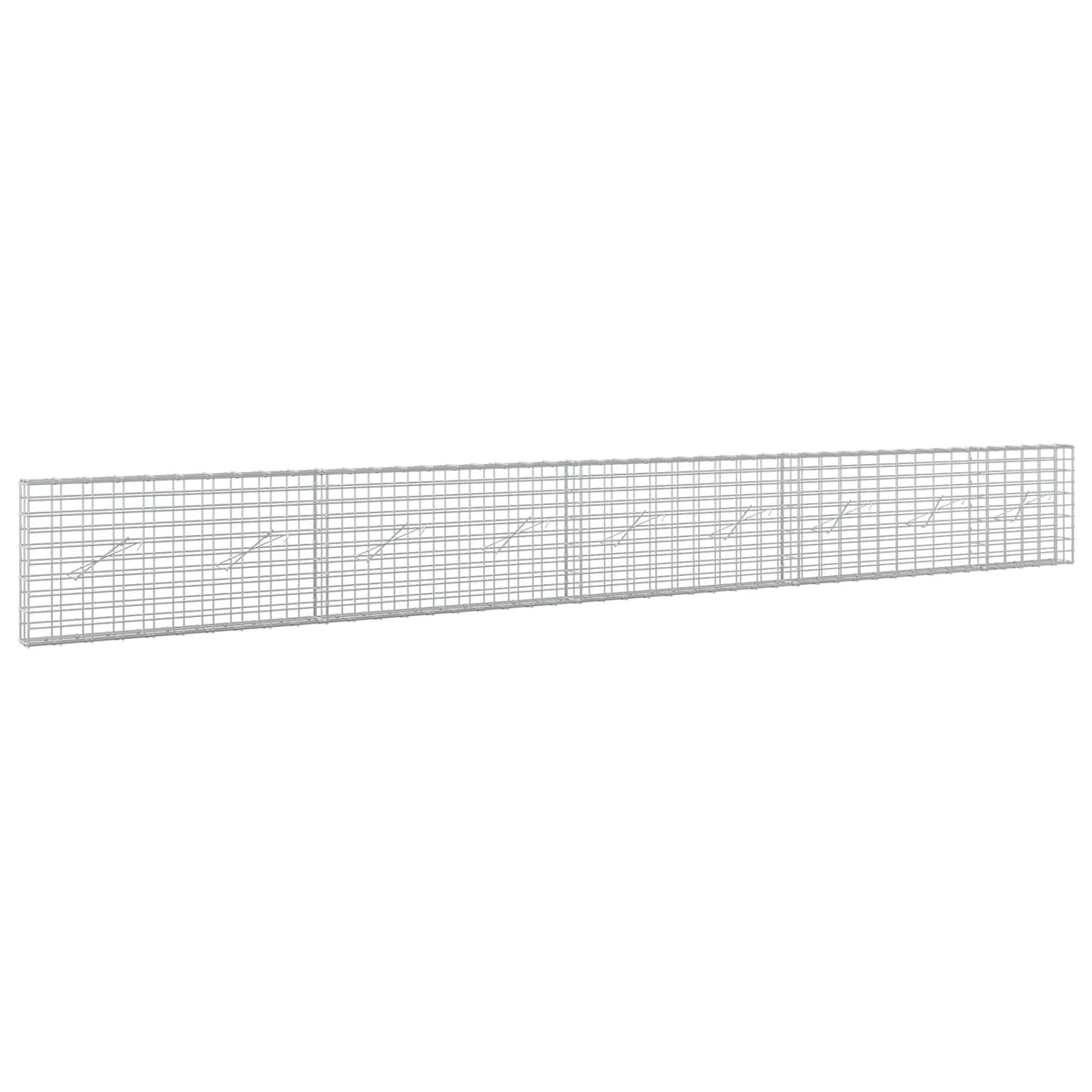 vidaXL Gabion z drutem 5 mm i siatką 5x10 cm 450x10x50 cm