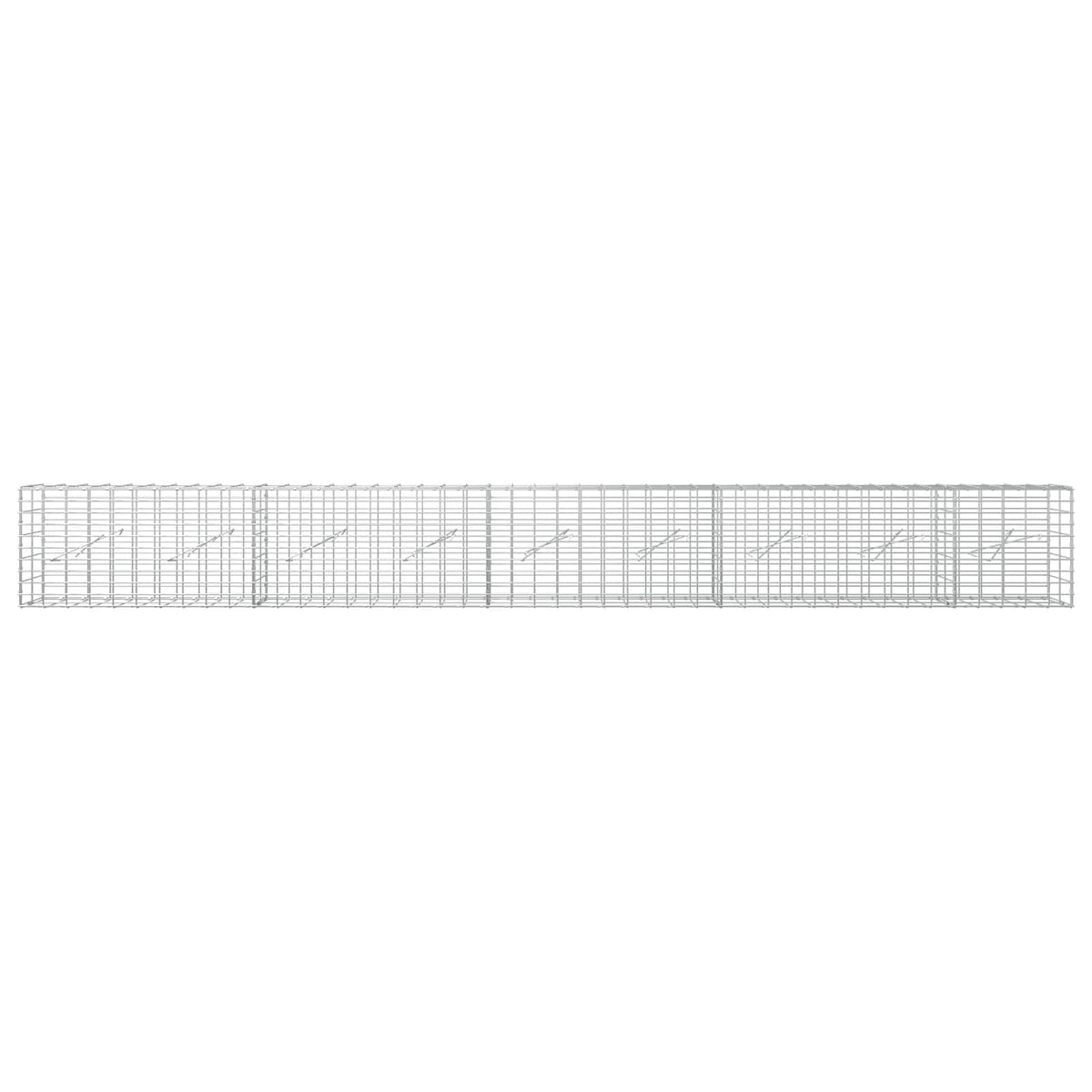 vidaXL Gabion z drutem 5 mm i siatką 5x10 cm 450x10x50 cm