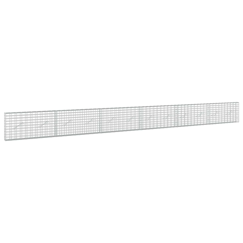 vidaXL Gabion z drutem 5 mm i siatką 5x10 cm 600x10x50 cm