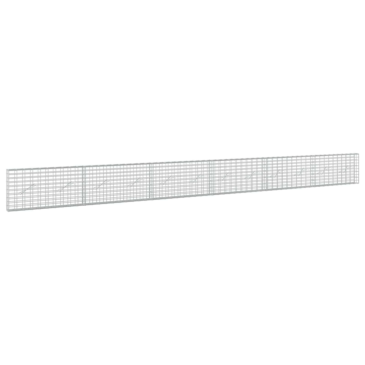 vidaXL Gabion z drutem 5 mm i siatką 5x10 cm 600x10x50 cm