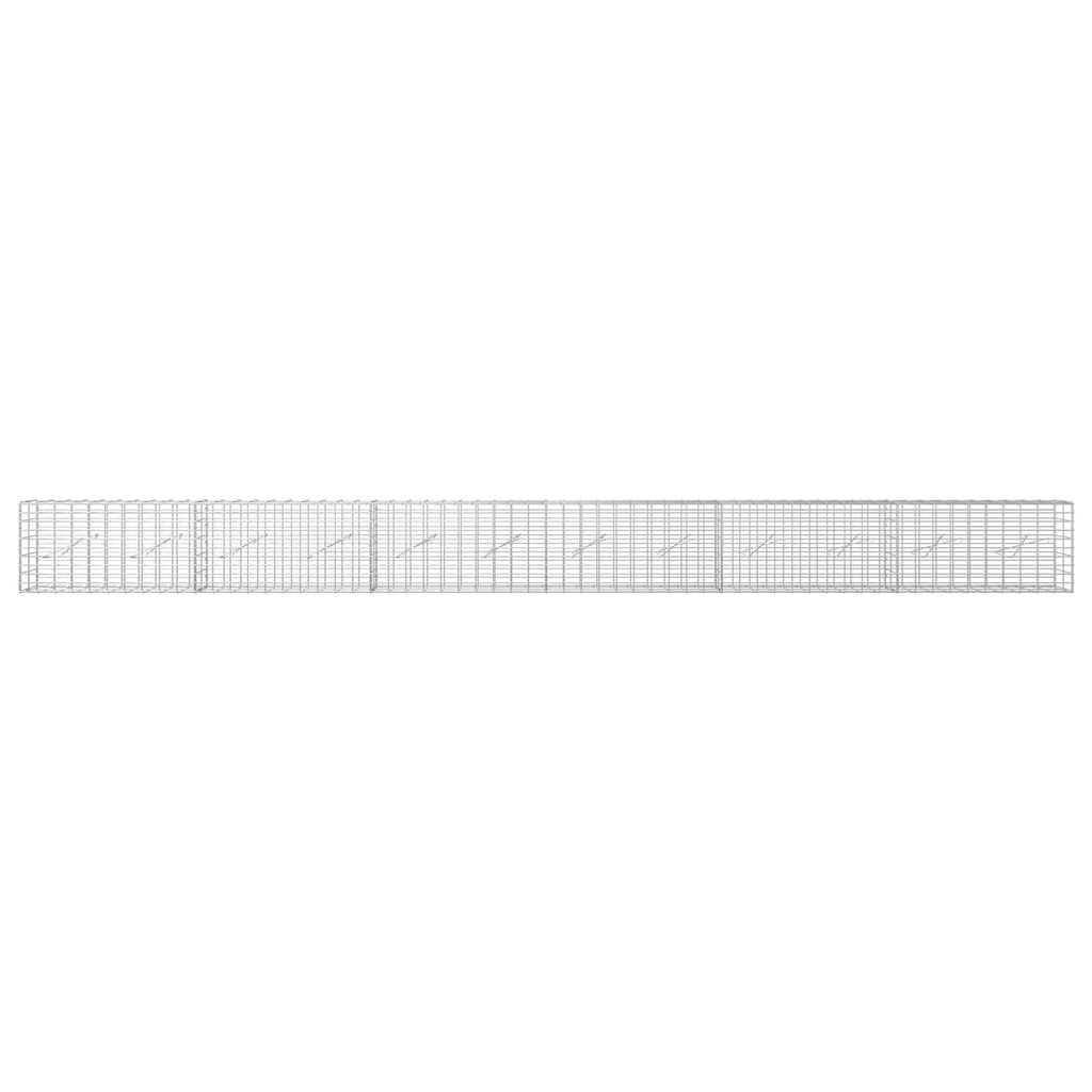 vidaXL Gabion z drutem 5 mm i siatką 5x10 cm 600x10x50 cm