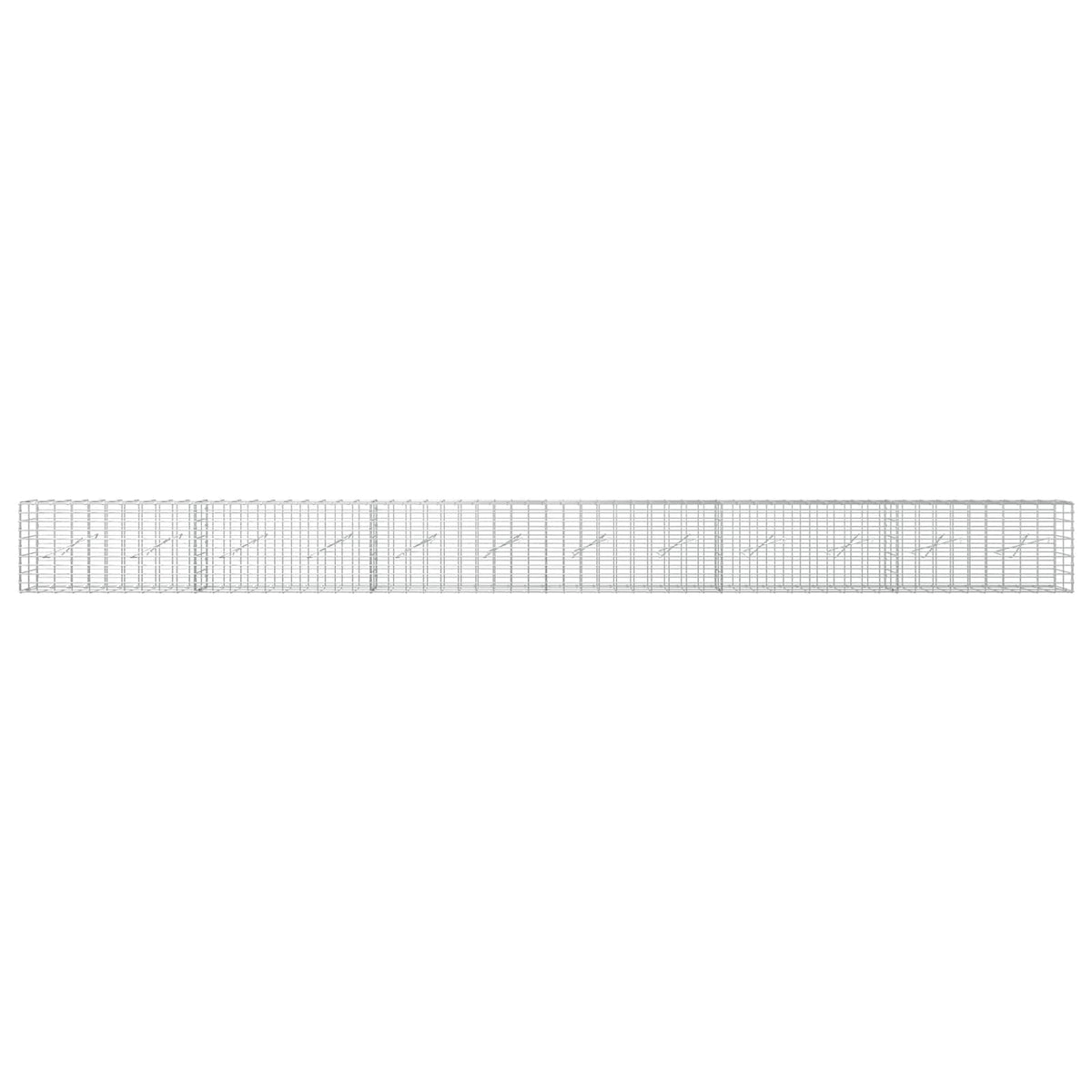 vidaXL Gabion z drutem 5 mm i siatką 5x10 cm 600x10x50 cm