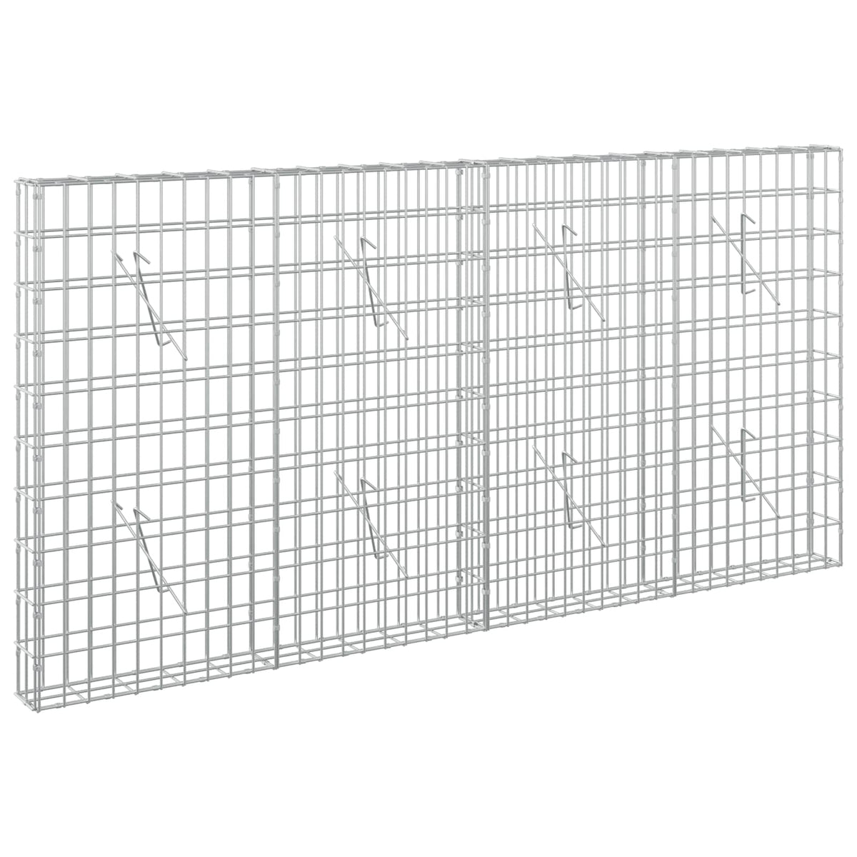 vidaXL Gabion z drutem 5 mm i siatką 5x10 cm 200x10x100 cm