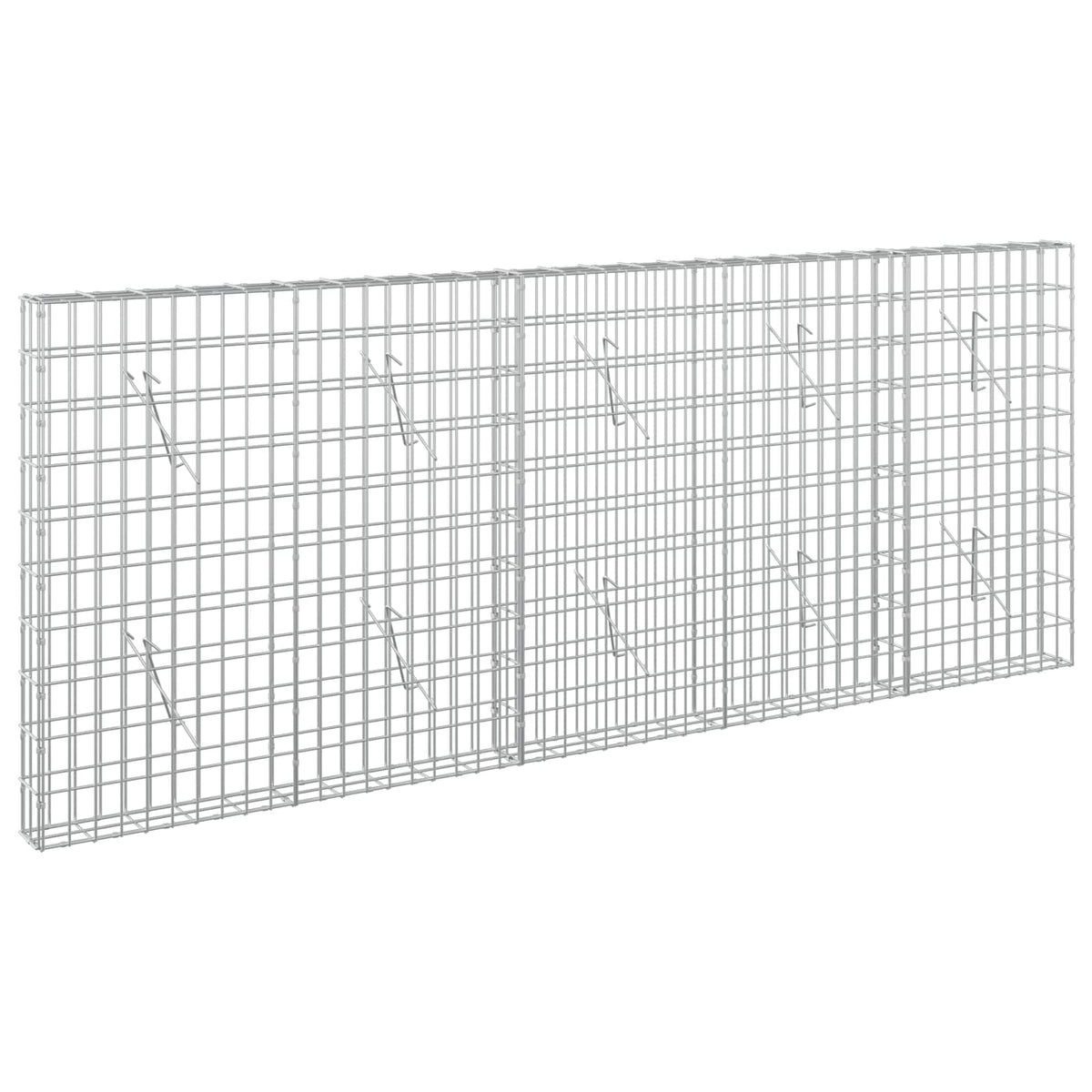 vidaXL Gabion z drutem 5 mm i siatką 5x10 cm 250x10x100 cm