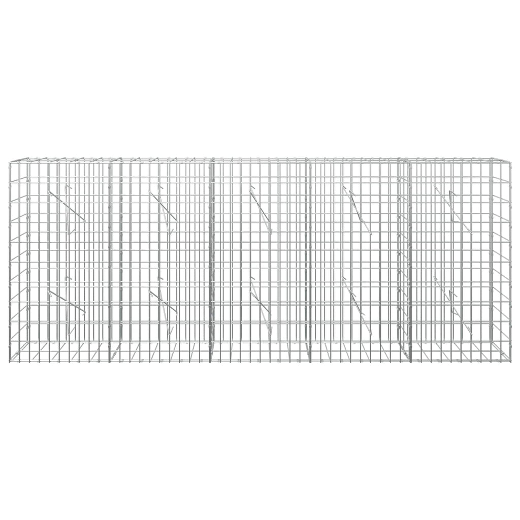 vidaXL Gabion z drutem 5 mm i siatką 5x10 cm 250x10x100 cm