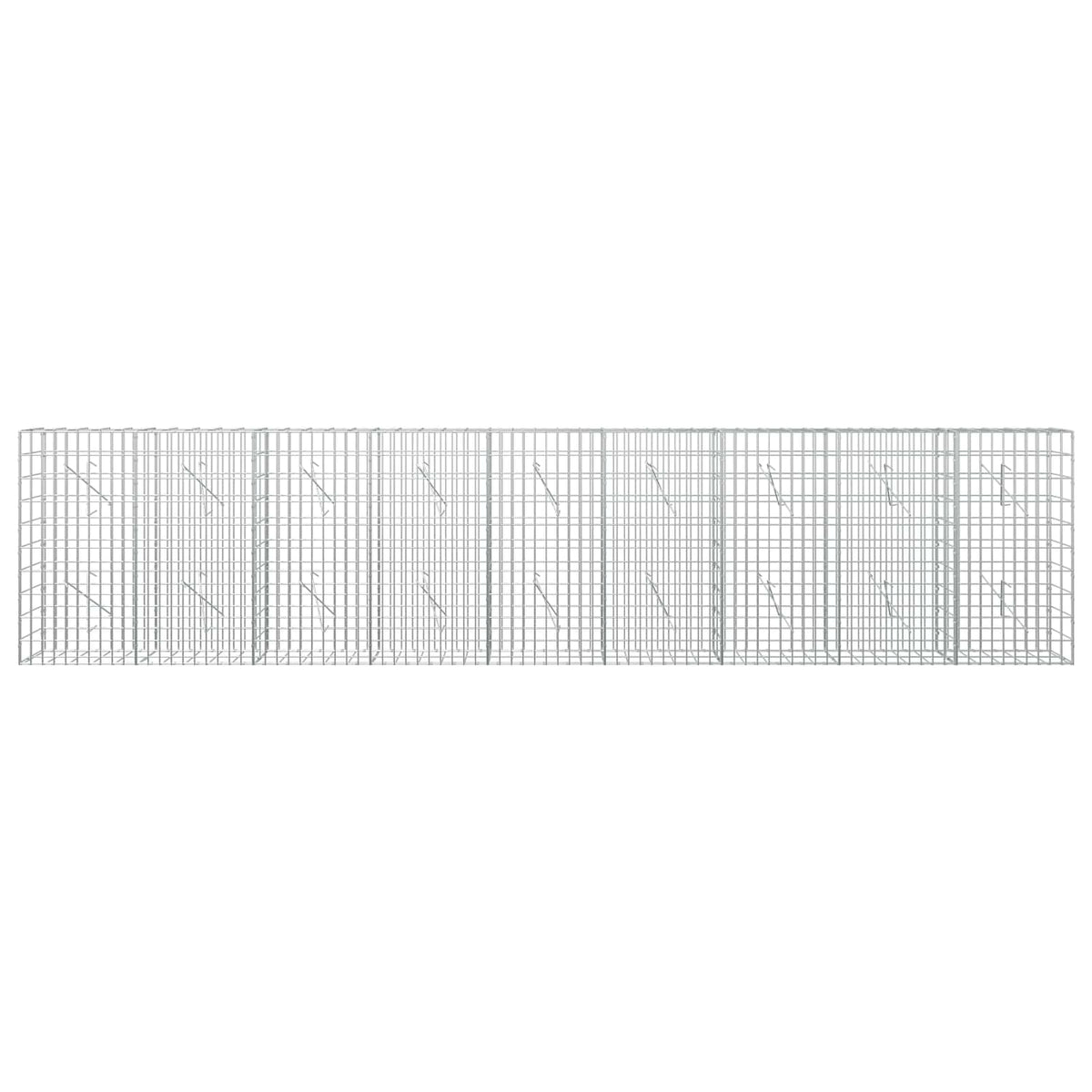 vidaXL Gabion z drutem 5 mm i siatką 5x10 cm 450x10x100 cm