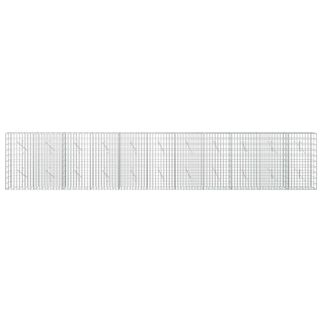 vidaXL Gabion z drutem 5 mm i siatką 5x10 cm 550x10x100 cm