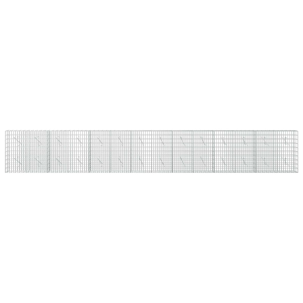 vidaXL Gabion z drutem 5 mm i siatką 5x10 cm 700x10x100 cm