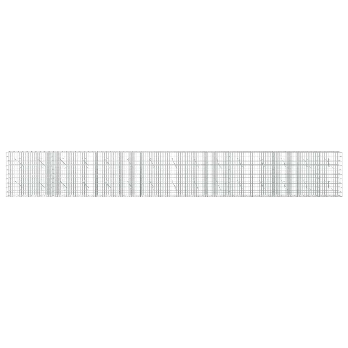 vidaXL Gabion z drutem 5 mm i siatką 5x10 cm 750x10x100 cm