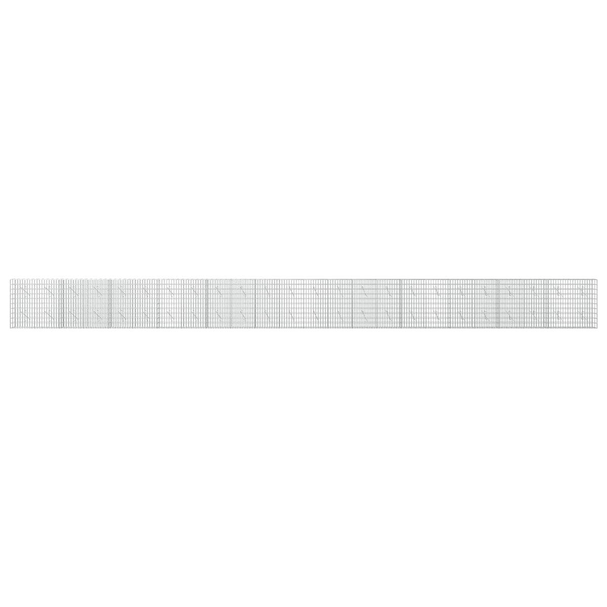 vidaXL Gabion z drutem 5 mm i siatką 5x10 cm 1200x10x100 cm