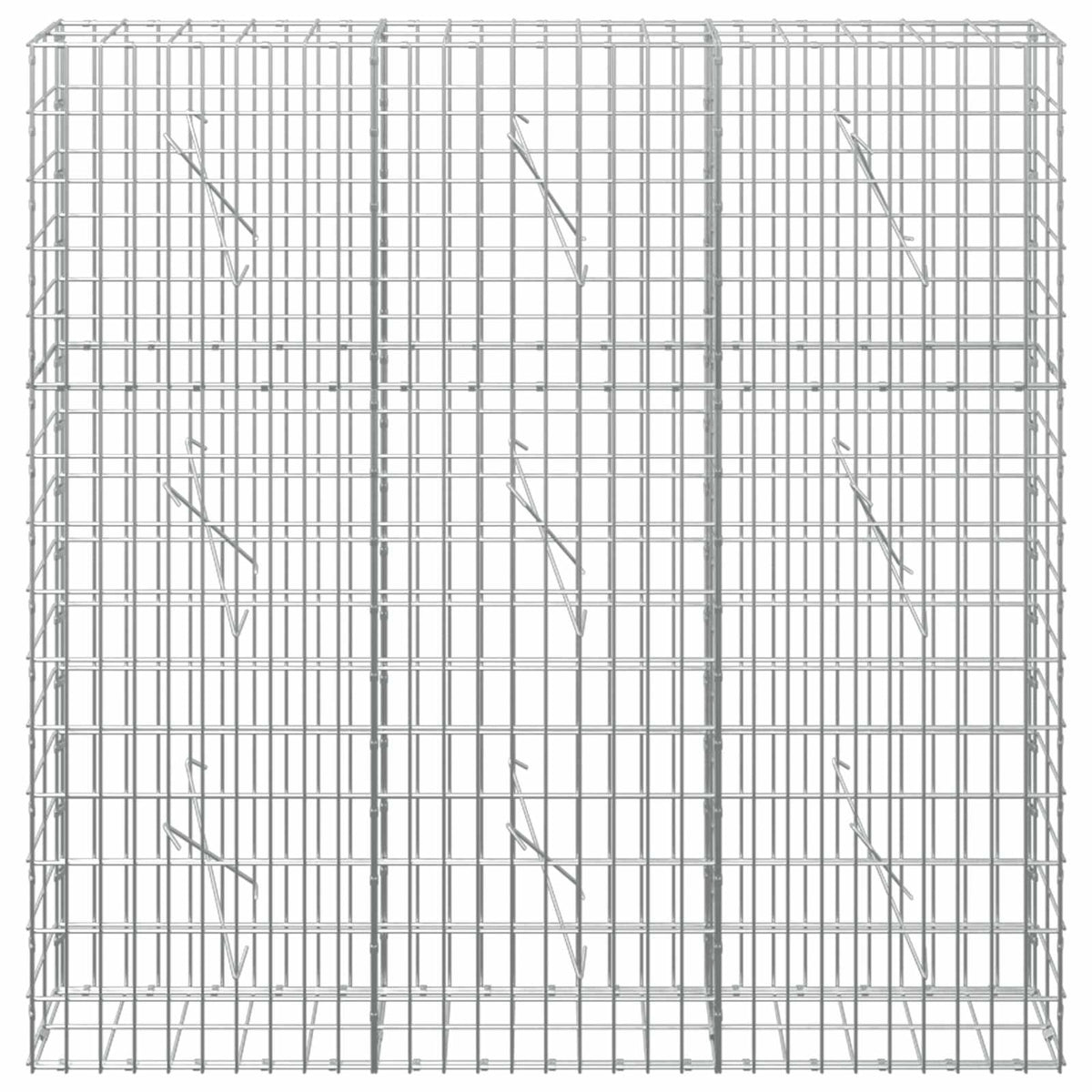 vidaXL Gabion z drutem 5 mm i siatką 5x10 cm 150x10x150 cm