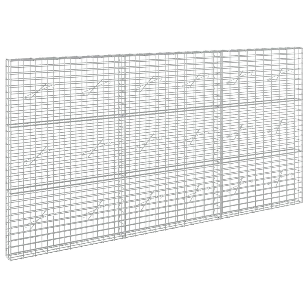 vidaXL Gabion z drutem 5 mm i siatką 5x10 cm 300x10x150 cm