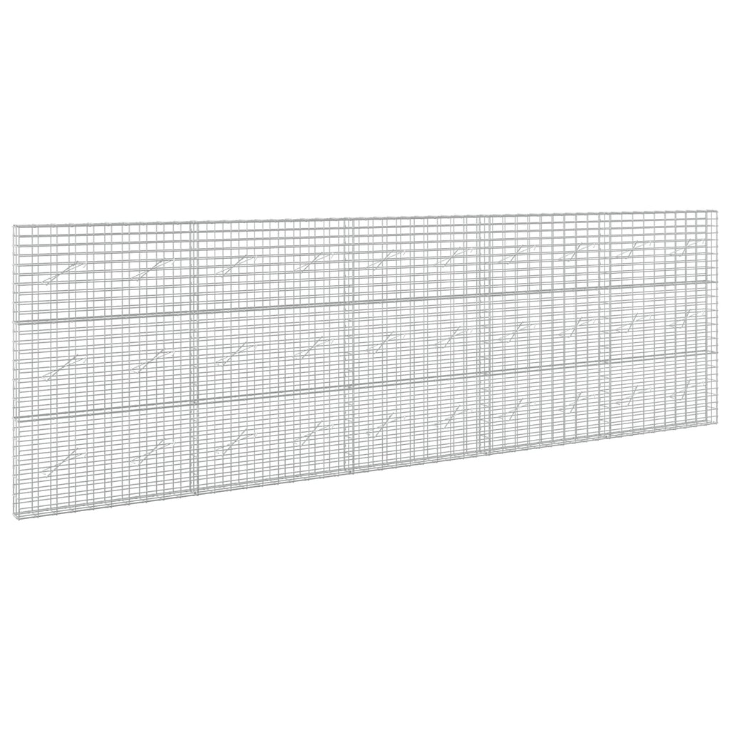 vidaXL Gabion z drutem 5 mm i siatką 5x10 cm 500x10x150 cm