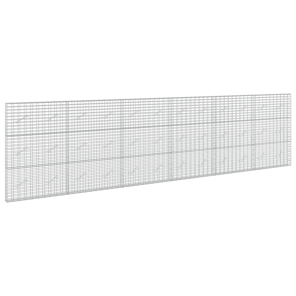 vidaXL Gabion z drutem 5 mm i siatką 5x10 cm 600x10x150 cm