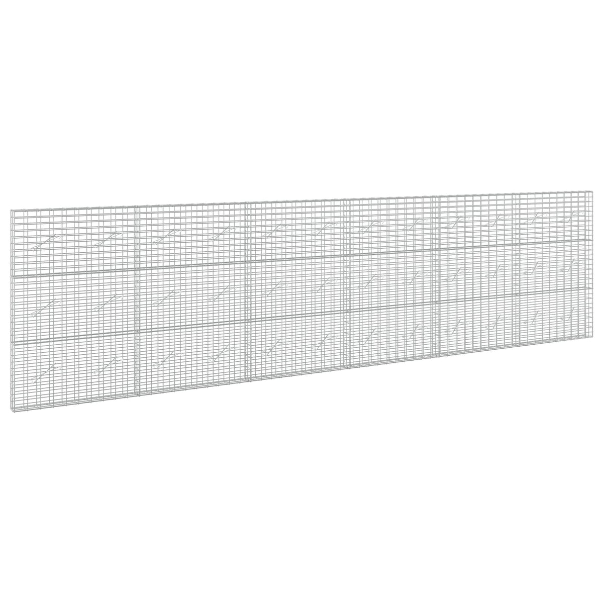 vidaXL Gabion z drutem 5 mm i siatką 5x10 cm 600x10x150 cm