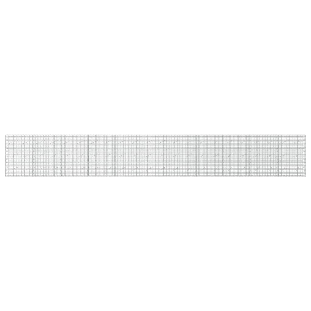 vidaXL Gabion z drutem 5 mm i siatką 5x10 cm 1100x10x150 cm