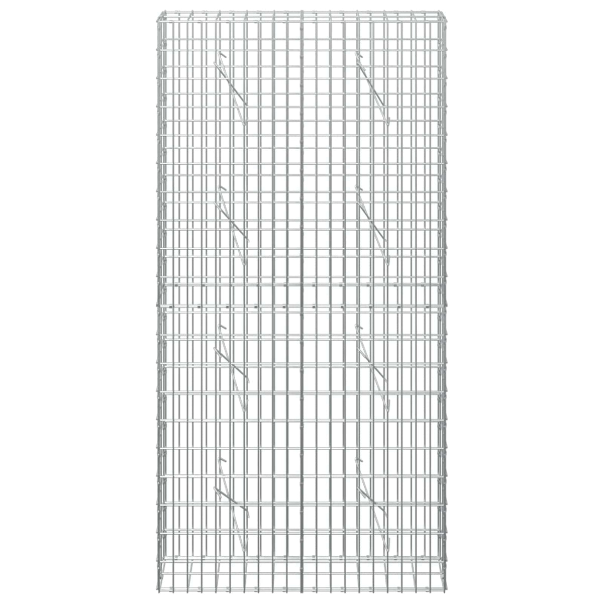 vidaXL Gabion z drutem 5 mm i siatką 5x10 cm 100x10x200 cm