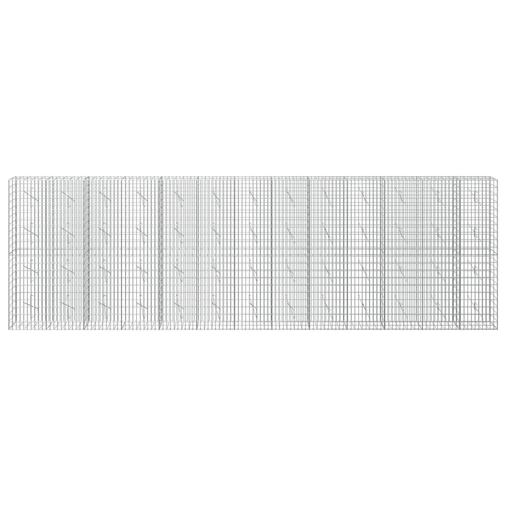 vidaXL Gabion z drutem 5 mm i siatką 5x10 cm 650x10x200 cm
