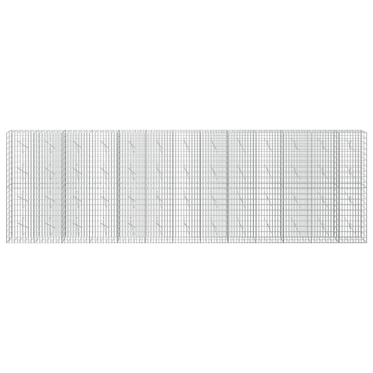 vidaXL Gabion z drutem 5 mm i siatką 5x10 cm 650x10x200 cm