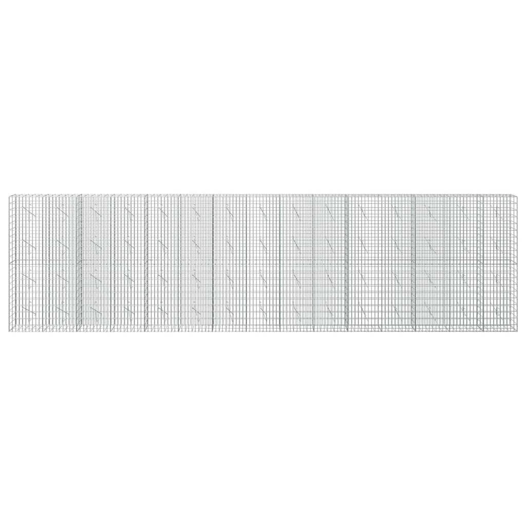 vidaXL Gabion z drutem 5 mm i siatką 5x10 cm 750x10x200 cm