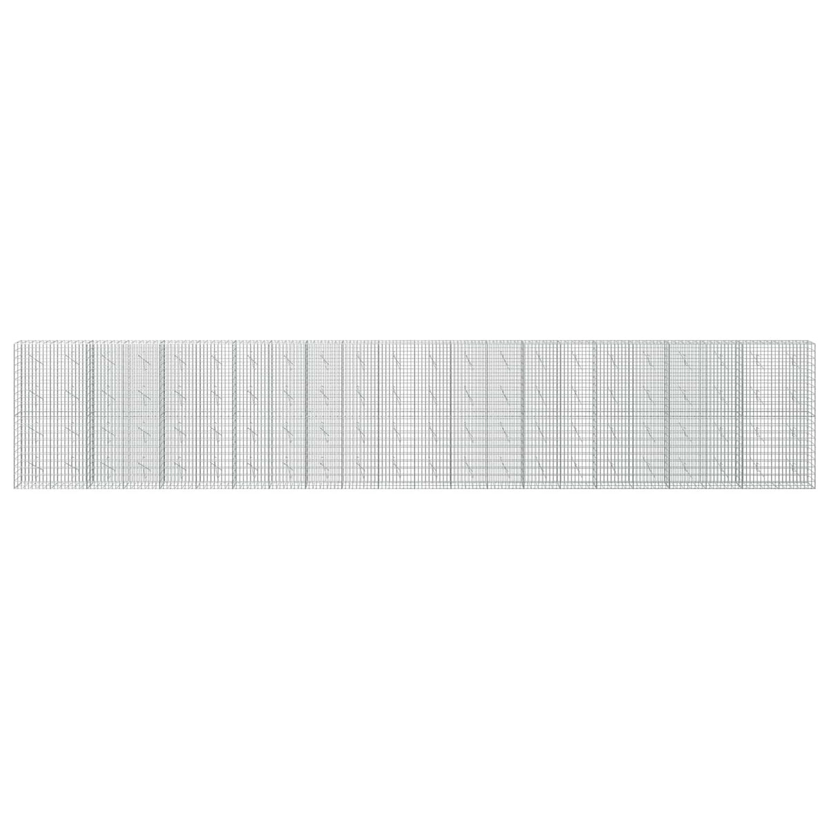 vidaXL Gabion z drutem 5 mm i siatką 5x10 cm 1100x10x200 cm