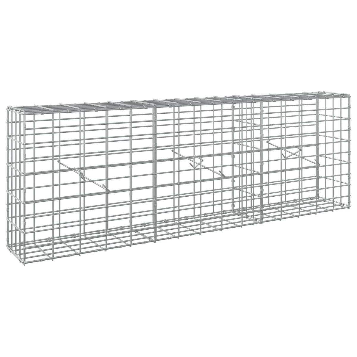 vidaXL Gabion z drutem 5 mm i siatką 5x10 cm 150x20x50 cm