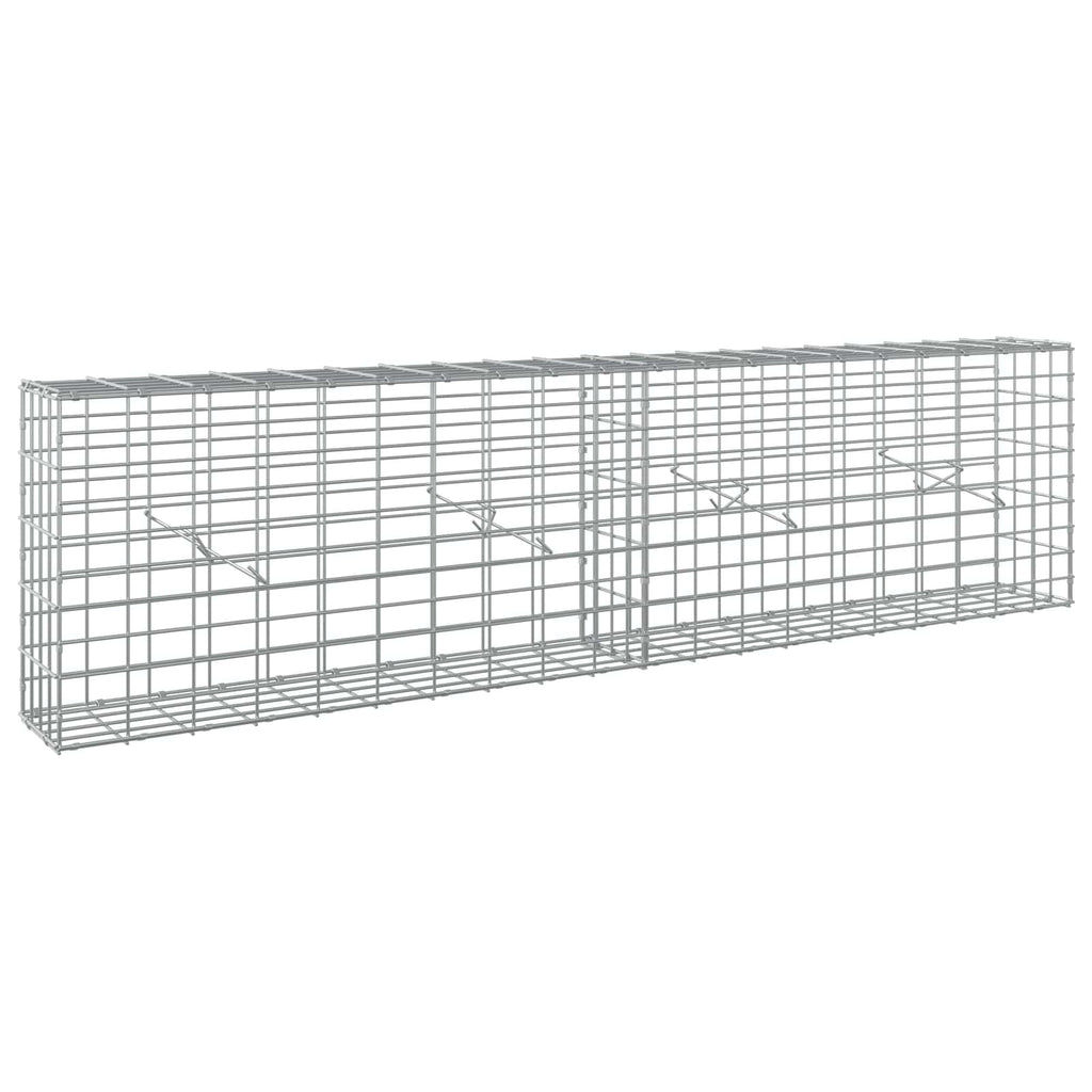 vidaXL Gabion z drutem 5 mm i siatką 5x10 cm 200x20x50 cm