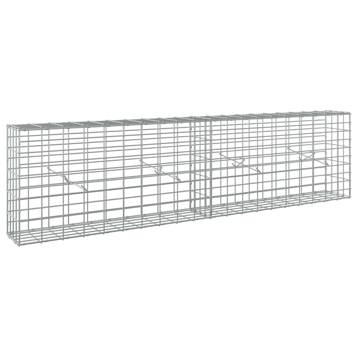 vidaXL Gabion z drutem 5 mm i siatką 5x10 cm 200x20x50 cm