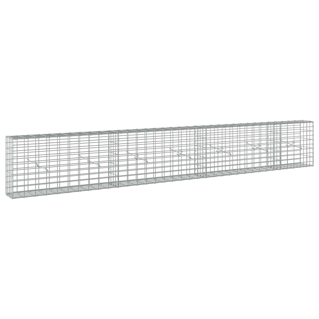 vidaXL Gabion z drutem 5 mm i siatką 5x10 cm 350x20x50 cm