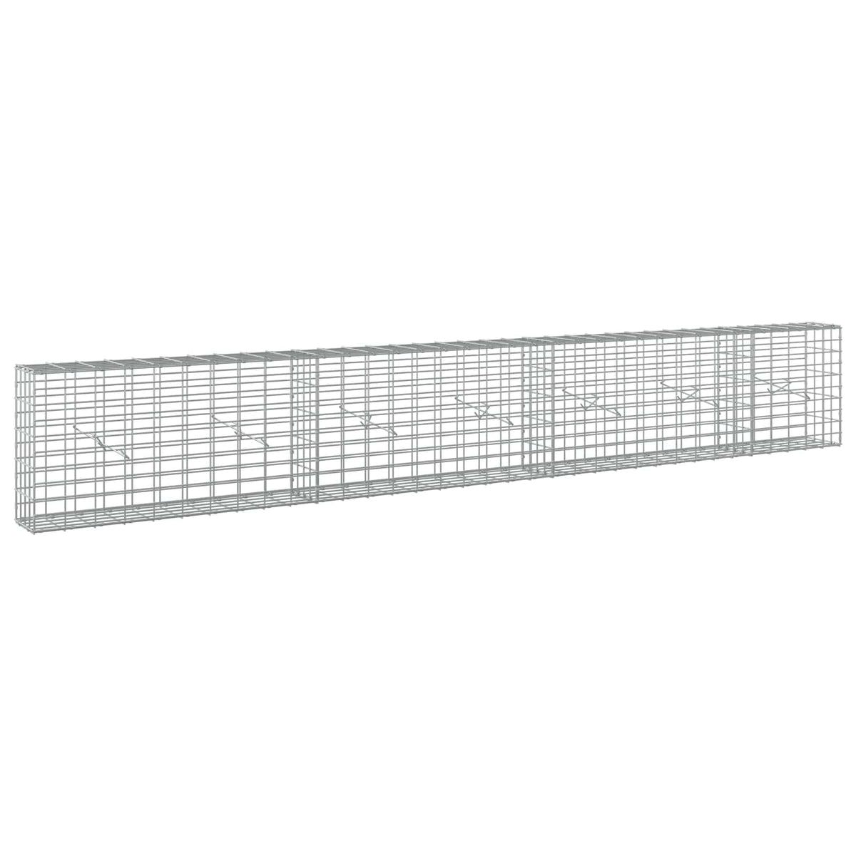 vidaXL Gabion z drutem 5 mm i siatką 5x10 cm 350x20x50 cm
