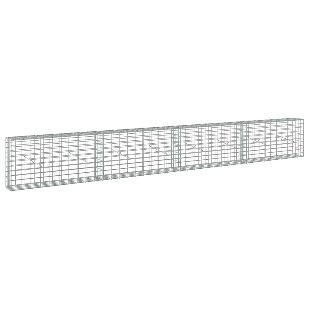 vidaXL Gabion z drutem 5 mm i siatką 5x10 cm 400x20x50 cm