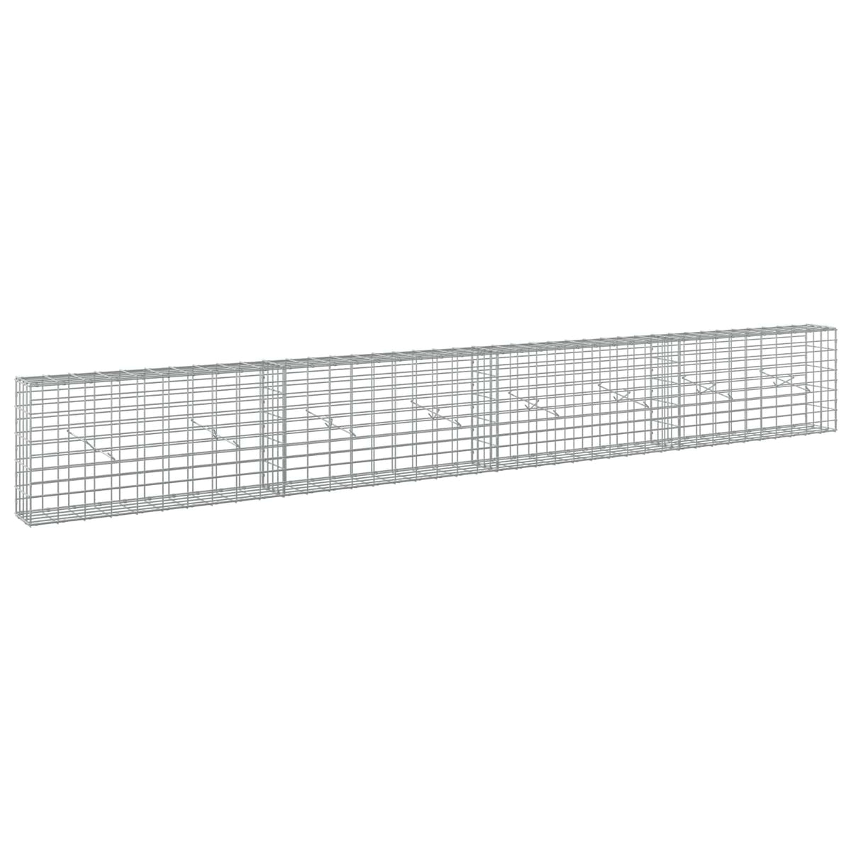 vidaXL Gabion z drutem 5 mm i siatką 5x10 cm 400x20x50 cm