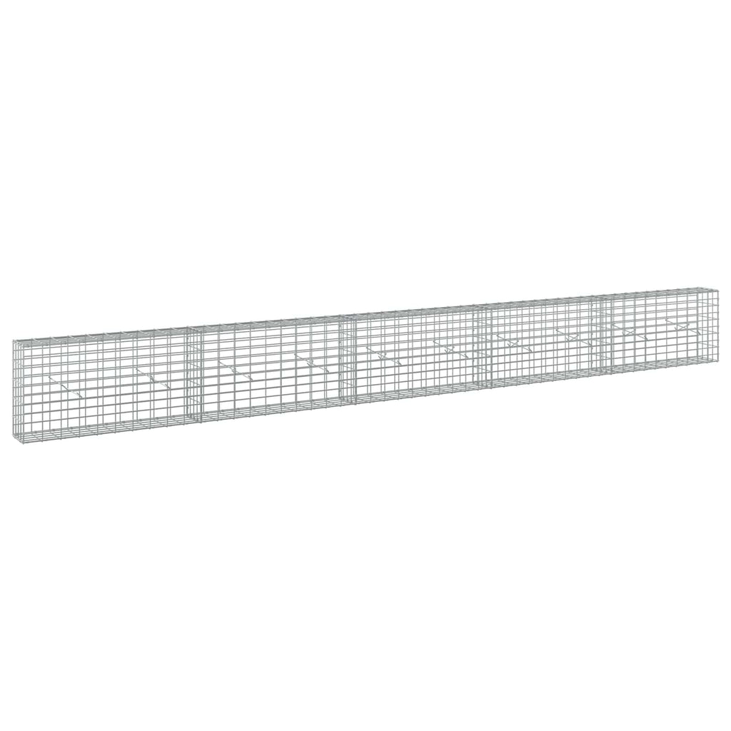 vidaXL Gabion z drutem 5 mm i siatką 5x10 cm 500x20x50 cm