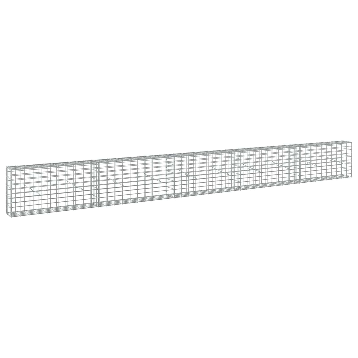 vidaXL Gabion z drutem 5 mm i siatką 5x10 cm 500x20x50 cm