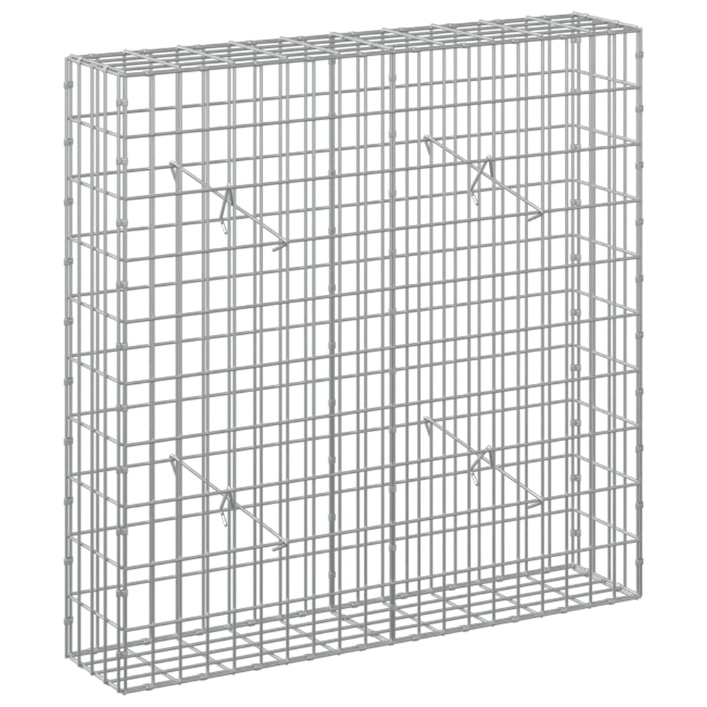 vidaXL Gabion z drutem 5 mm i siatką 5x10 cm 100x20x100 cm