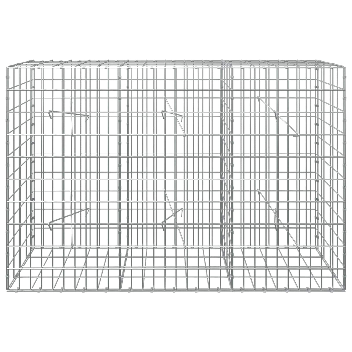 vidaXL Gabion z drutem 5 mm i siatką 5x10 cm 150x20x100 cm