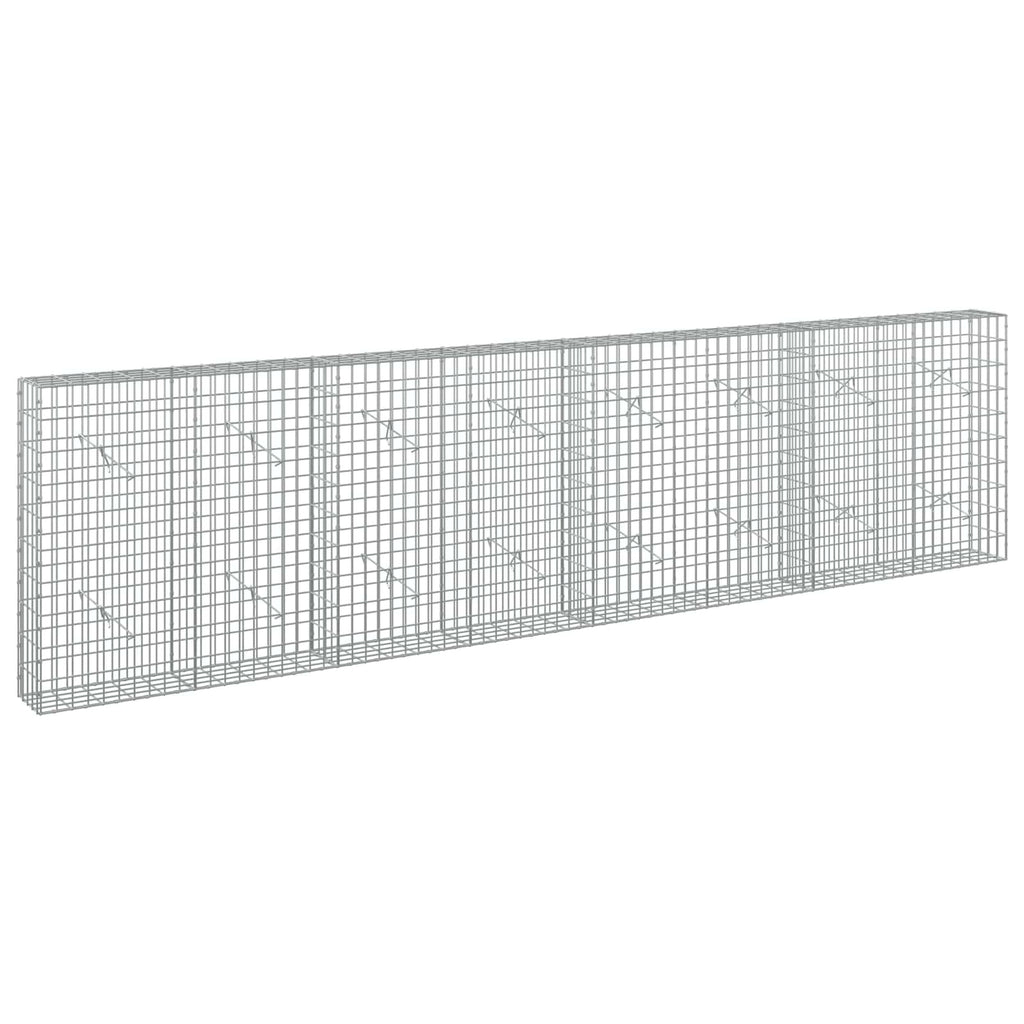 vidaXL Gabion z drutem 5 mm i siatką 5x10 cm 400x20x100 cm
