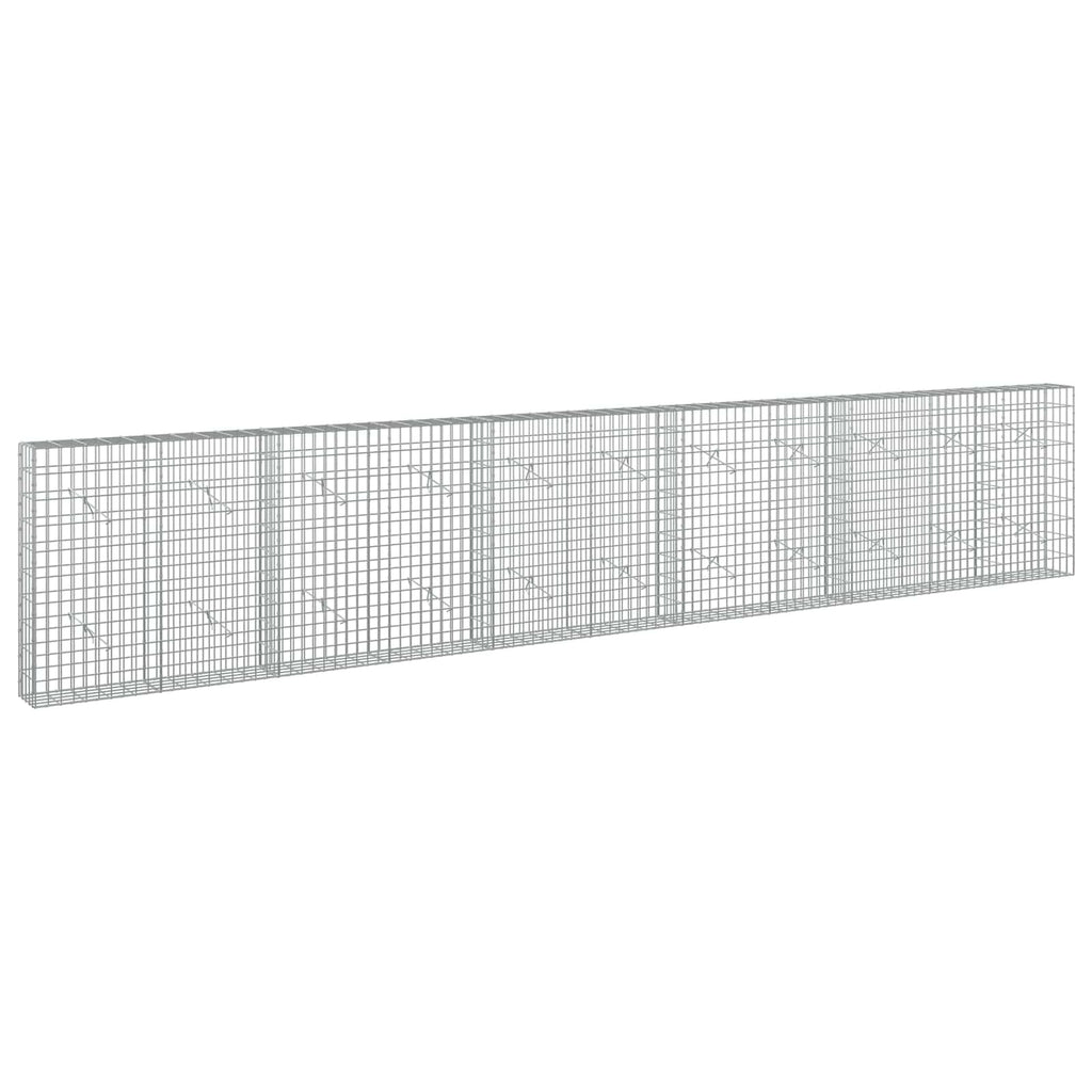vidaXL Gabion z drutem 5 mm i siatką 5x10 cm 550x20x100 cm