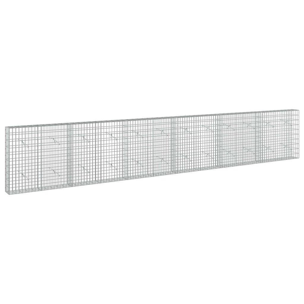 vidaXL Gabion z drutem 5 mm i siatką 5x10 cm 600x20x100 cm