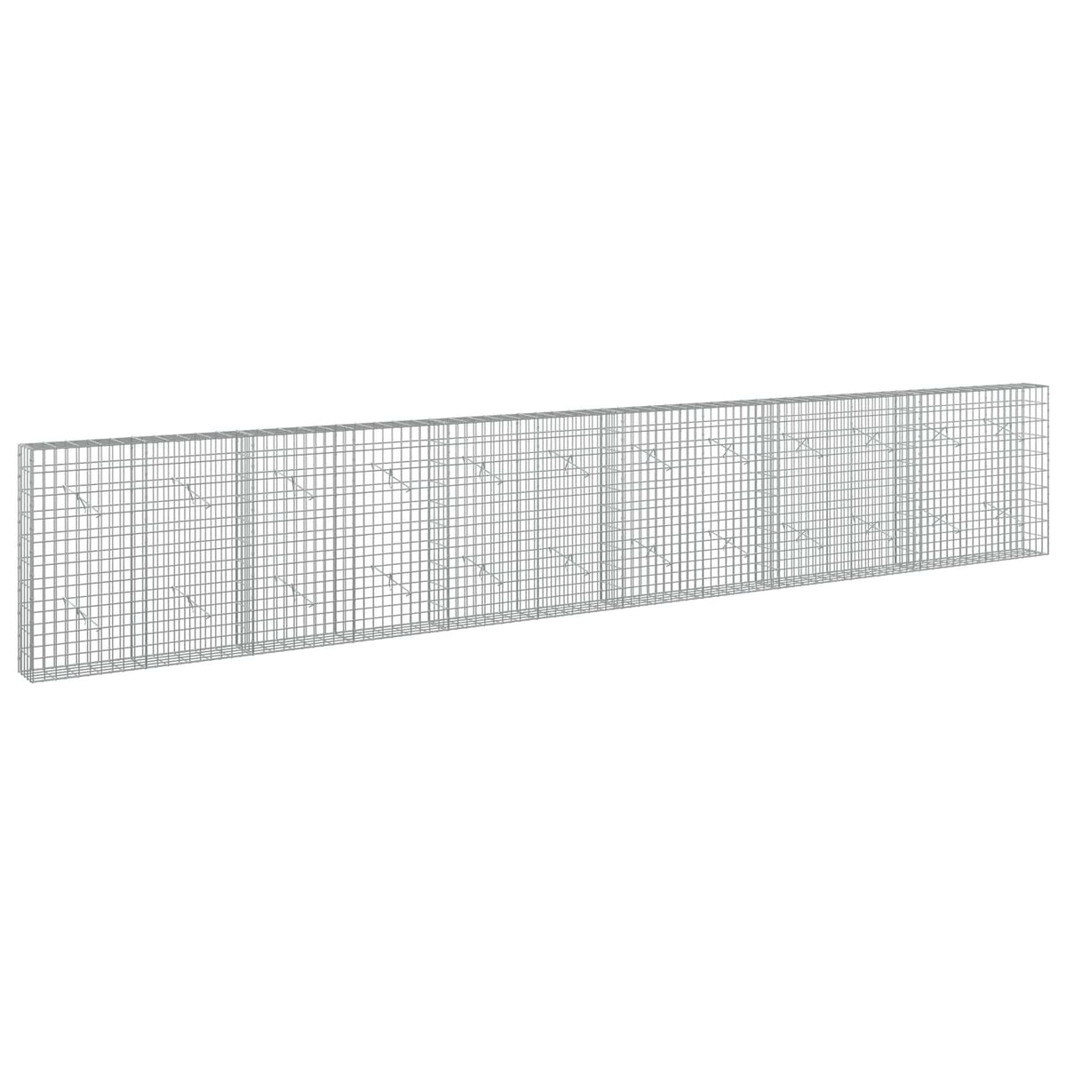 vidaXL Gabion z drutem 5 mm i siatką 5x10 cm 600x20x100 cm