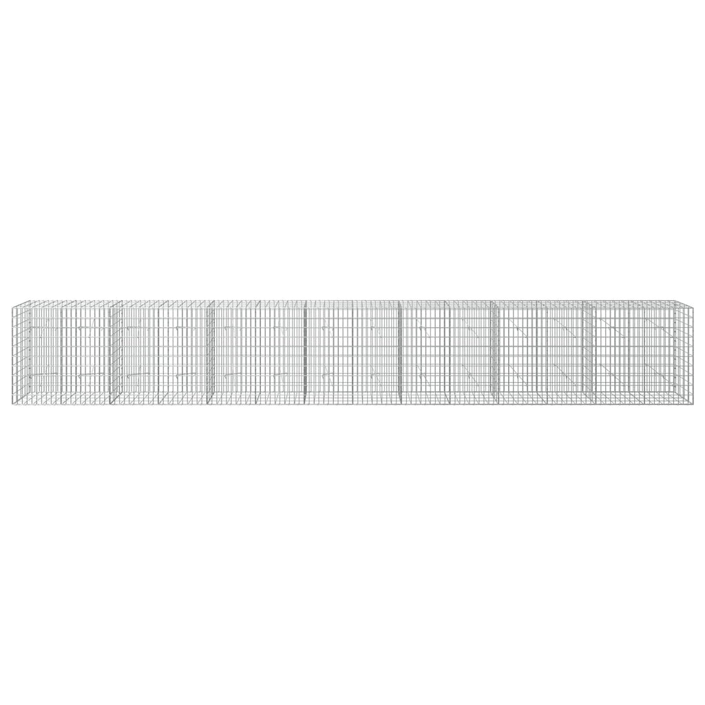 vidaXL Gabion z drutem 5 mm i siatką 5x10 cm 700x20x100 cm