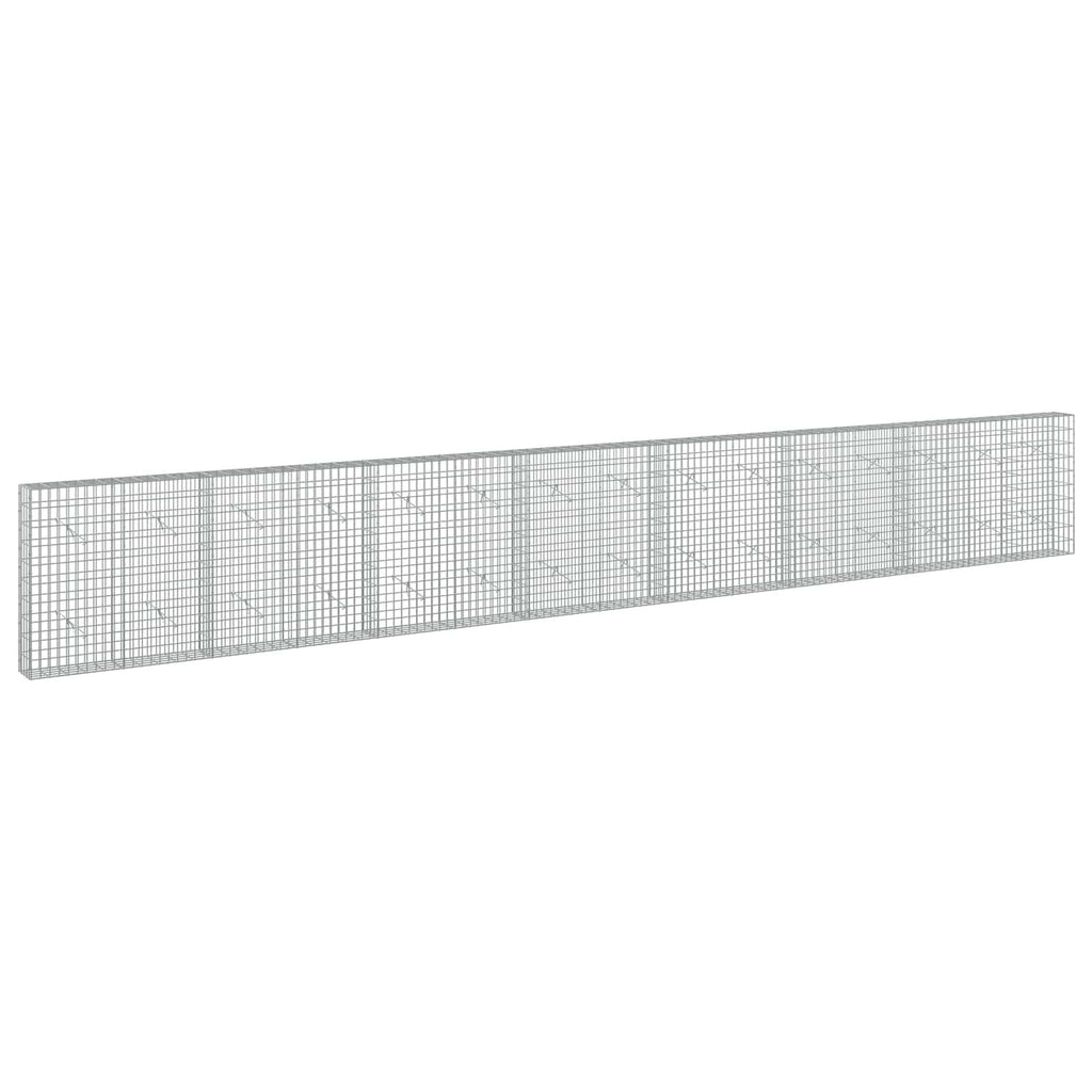 vidaXL Gabion z drutem 5 mm i siatką 5x10 cm 750x20x100 cm