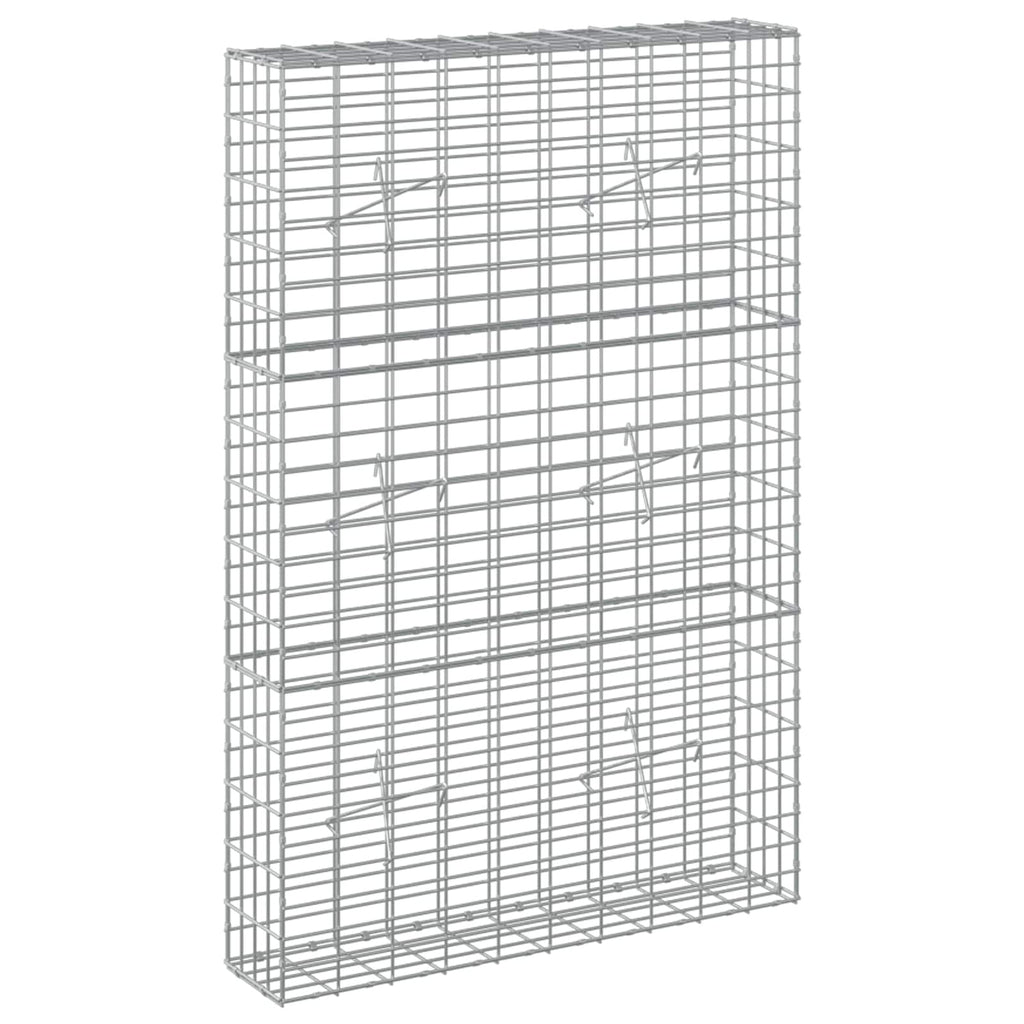 vidaXL Gabion z drutem 5 mm i siatką 5x10 cm 100x20x150 cm