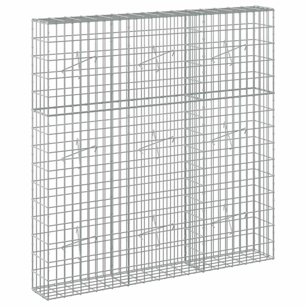 vidaXL Gabion z drutem 5 mm i siatką 5x10 cm 150x20x150 cm