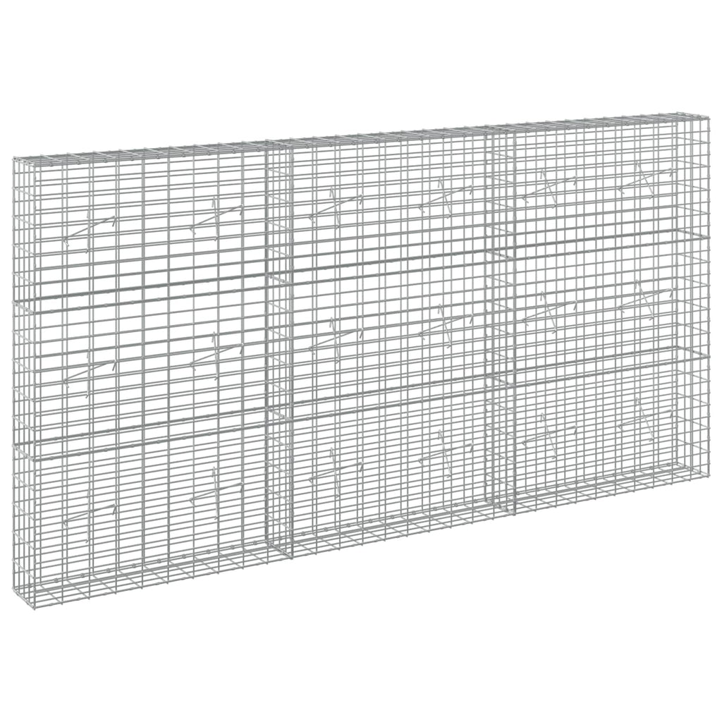 vidaXL Gabion z drutem 5 mm i siatką 5x10 cm 300x20x150 cm