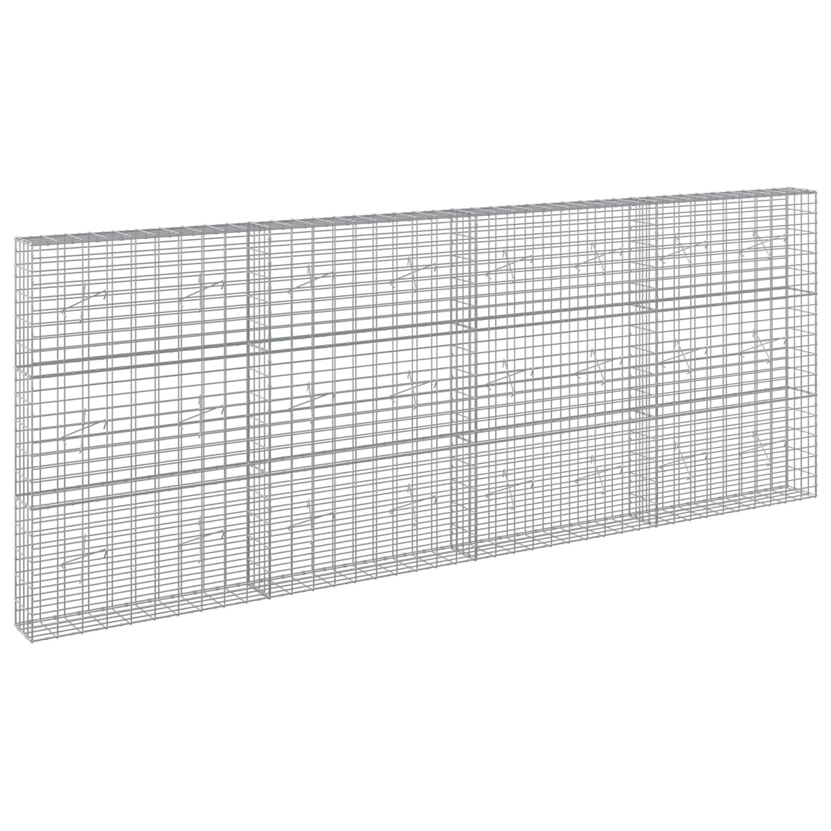 vidaXL Gabion z drutem 5 mm i siatką 5x10 cm 400x20x150 cm