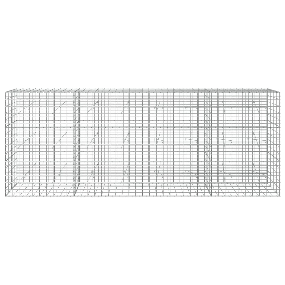 vidaXL Gabion z drutem 5 mm i siatką 5x10 cm 400x20x150 cm